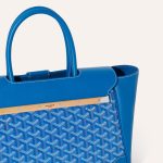 Goyard Saigon Tote Sky Blue Goyardine Canvas Palladium Hardware - Image 6